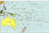 Printable Map of Oceania Political with Countries in PDF
