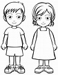 Line Drawing Girl And Boy - ClipArt Best