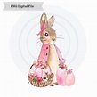 Pink Flopsy Bunny Easter PNG, Easter Bunny, Sublimation Design, Baby T ...