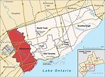 Etobicoke district Toronto map - Map of Etobicoke district Toronto (Canada)