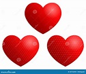 3 corazones rojos stock de ilustración. Ilustración de virtual - 28725098