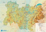 Large detailed map of Auvergne-Rhône-Alpes