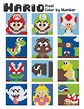 Free Color by Number Mario Pages - Pixel Color by Number