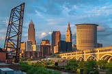 Cleveland Skyline at Sunset | Classic view, Skyline, Cleveland skyline