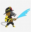 Firefighter By Gatts - Fire Fighter Cartoon Png Transparent PNG ...
