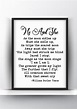 He And She by William Butler Yeats Famous Poem Poster and Printable ...