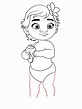 How To Draw Baby Moana From Disney's Moana | Dibujos de moana, Dibujos ...