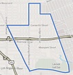 Image: Map of Toluca Lake district, Los Angeles, California