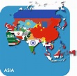 ASIA - Mapas y Banderas