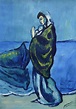 Fine French Cubism Picasso Blue Period era portrait painting | Etsy
