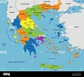 Colorful Greece political map with clearly labeled, separated layers ...