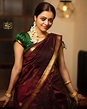 Janani Iyer in Kanchipuram silk saree photos - South Indian Actress
