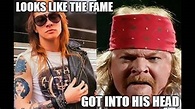 FAT AXL ROSE MEMES THAT MADE GUNS 'N ROSES LEADER ANGRY! - YouTube