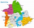 Mapa Provincia De Sevilla Pueblos | Mapa Europa