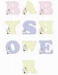 Moldes de letras de baby shower