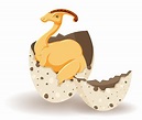 Parasaurolophus Hatching From Egg Stock Illustration - Download Image ...
