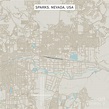 Sparks Nevada US City Street Map Digital Art by Frank Ramspott - Pixels ...