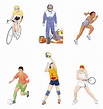 Seis dibujos de deportes | Vector Premium