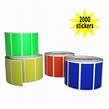 File folder labels color Stickers in Red, Yellow, Blue and Neon Green ...