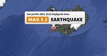 On Sunday Evening a Shallow M5.2 Earthquake struck in the Greenland Sea ...