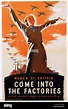 Women Come Into The Factories 1940 British propaganda poster to Stock ...