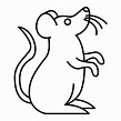 Dibujo de ratón para colorear e imprimir - Dibujos y colores