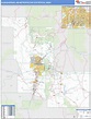 Albuquerque, NM Metro Area Wall Map Basic Style by MarketMAPS