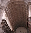 Bóveda de cañón casetonada, iglesia de San Martín Pinario de Santiago ...