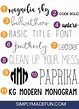 How to Choose the Best Fonts for Silhouette Projects | Silhouette fonts ...
