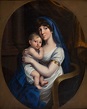 Porträt Marie von Baden mit Kind Johann Heinrich Schröder Herzog ...