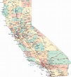 Large detailed administrative and road map of California. California ...