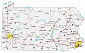 Mapa de Pensilvania - Ciudades y carreteras