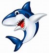 Dibujos animados sonriendo tiburón | Vector Premium