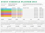 Sample Event Schedule Planner Template | Formal Word Templates