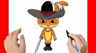 Como Dibujar al Gato con Botas Facil Paso a Paso - YouTube