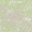 Athens Georgia US City Street Map Digital Art by Frank Ramspott - Pixels