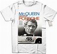 Steve McQueen Porsche T-Shirt Weiß (M) : Amazon.de: Bekleidung