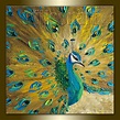 Peacock Giclee Canvas Print Modern Animal Art from Original Oil ...
