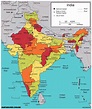 ⊛ Mapa de la India 🥇| Político & Físico Grande Para Imprimir · 2024