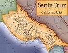 Map of California Santa Cruz County, our home... Central Coast ...