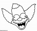 Dibujos Sin Colorear: Dibujos de Krusty el Payaso (Los Simpsons) para ...