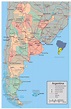 Grande Detallado Mapa Político Y Administrativo De Argentina Con Todas ...