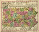 Old Historical City, County and State Maps of Pennsylvania from 1673
