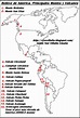SV: Volcanes de América (mapa). Relieve de América