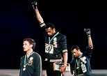 1968 Summer Olympic Games. The famous black panther pose Tommie Smith ...