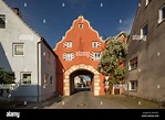 Eastern historic (16th century) town gate of Weiltingen, Franconia ...