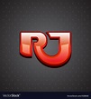 R and J letters ligature sign Luxury design Vector Image