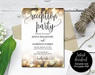 Wedding Reception Party Invitations Wedding Invitations | Etsy India