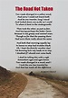 The Road Not Taken Poem by Robert Frost Motivational Poster - Etsy Finland