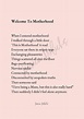 Welcome to Motherhood Poem - Etsy